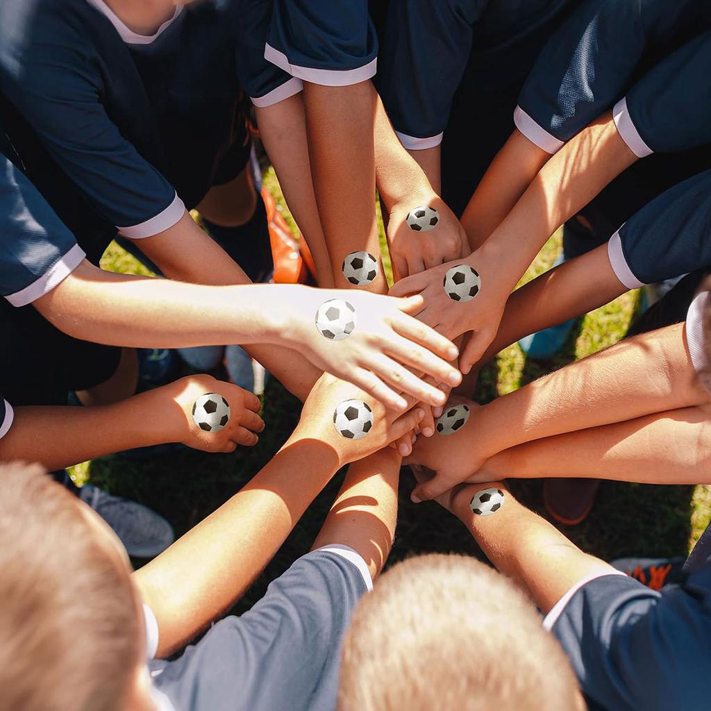 500 Stück Fußball-Aufkleber 1 Zoll Selbstklebend Sportball-Aufkleber Etiketten Rolle Für Sportparty-Zubehör Teamgeschenk Geburtstagsparty