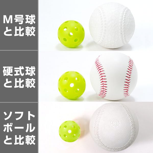 Baseball-Übungs-Mini-Lochbälle, Set mit 100 Stück x 42 mm, mit speziellem Netzbeutel, schwer zu zerbrechen, Schlagtraining, BBCH Baseball Champ (50 2)