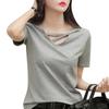 Womens Korean Style Loose V Neck T Shirt Casual Comfortable Oversized Tee Tops