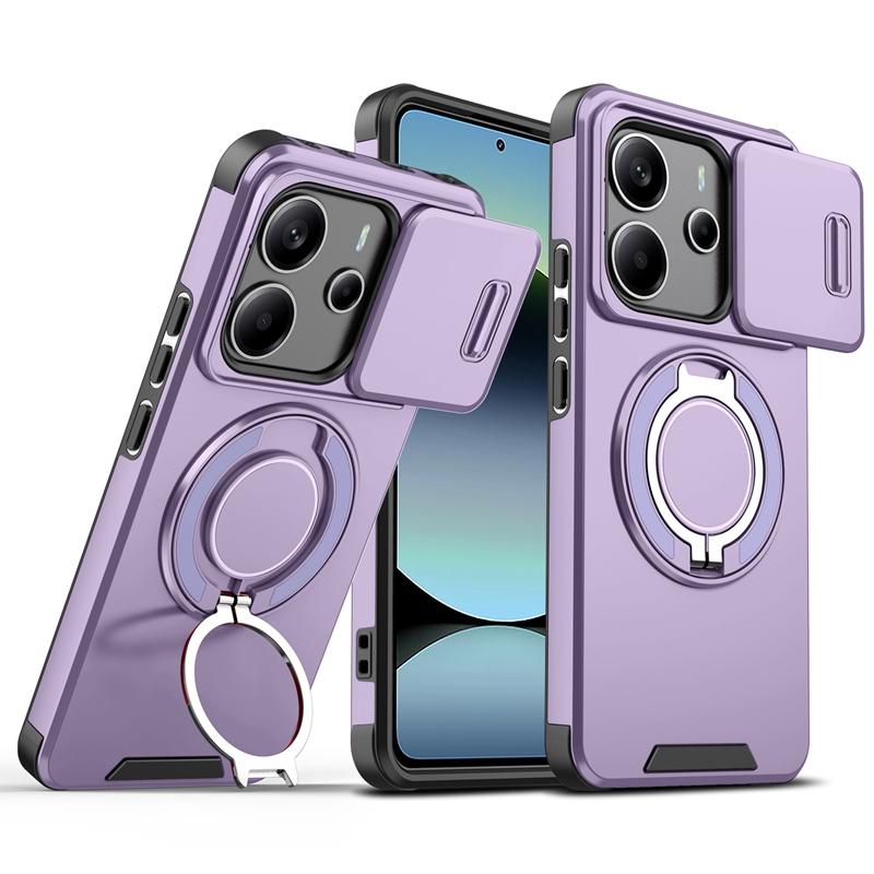 For Xiaomi Redmi Note 14 4G Case Shockproof Armor Camera Protect Fundas For Redmy Note14 4G Car Holder Magnetic Ring Phone Cover