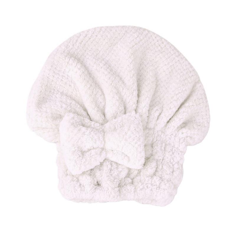 Bowknot Drying Cap, Women's Absorbent Quick-Dry Thick Coral Fleece Pineapple Pattern Home Bath Hair Towel