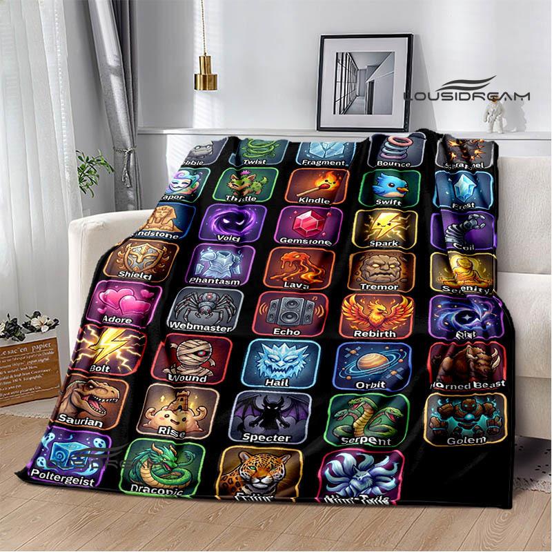 Coperta con stampa di frutti B-blox Coperta da picnic Coperte calde Coperta da esterno Coperte per letti domestici Regalo di compleanno