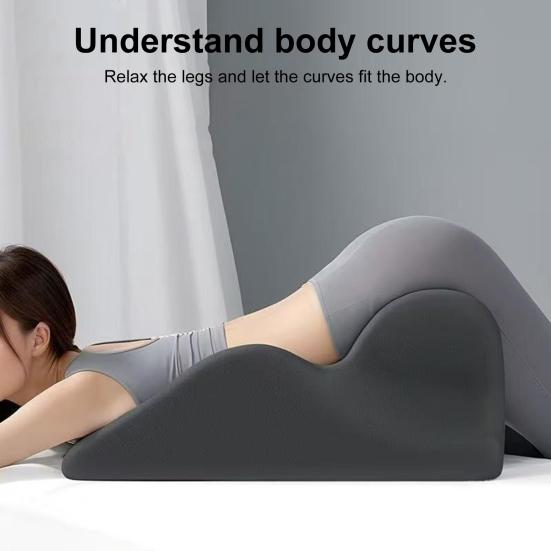 Yousheng Couples Pillow Wavy Wedge Pillow for Chest Back Relief Memory Foam Butt Cushion Ergonomic Posture Support Multi-Functional Bed Pillow