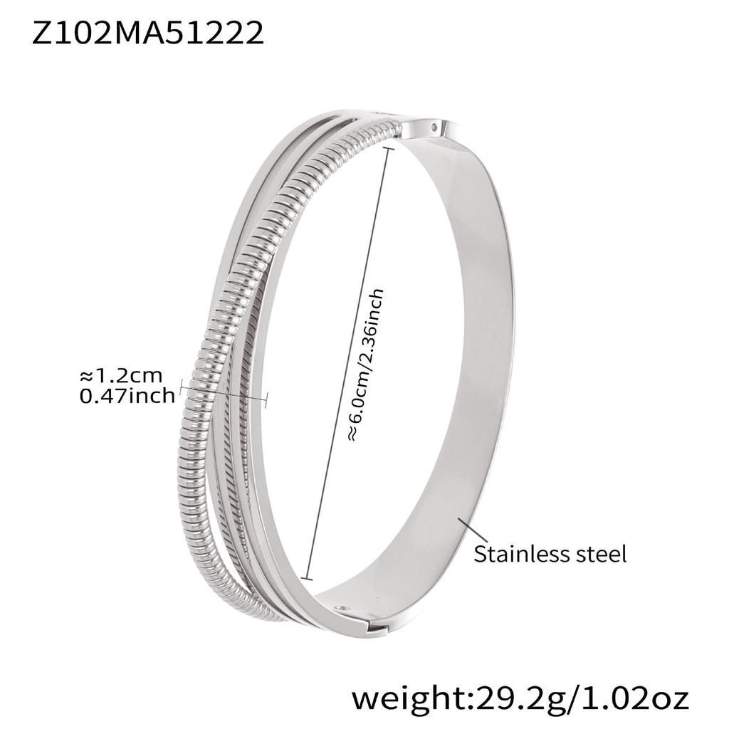 Geometrisches offenes Armreif-Armband aus 18 Karat vergoldetem Edelstahl - Unregelmäßige europäisch-amerikanische Mode mit vielseitiger Persönlichkeit