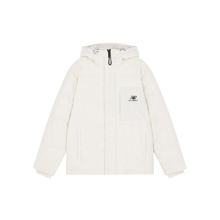 New Balance Logo Hooded Jacket Asia Sizing  White  Men s AMJ13331-BE XL