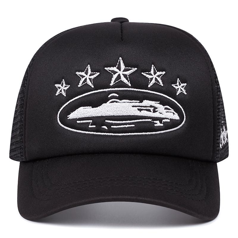 Cappello in Rete da Uomo Stile Street Hip Hop Cappello da Donna per Uso Esterno Cappello Protezione Solare Cappello da Ciclismo Skateboard Cappello da Indossare Quotidiano Cappello da Baseball Ultimo Cinque Stelle