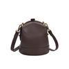 Simple Women Bucket Bag Fashion Ins All-Match Shoulder Crossbody Bag Pure Color Leisure Large Capacity PU Leather Messenger Bag