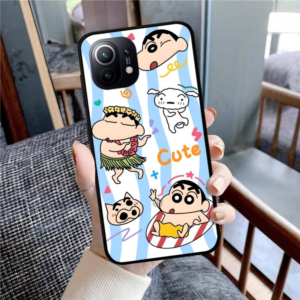 Crayons Shin-chan Phone Case For Xiaomi Mi 5X 8 9 10 11 12 lite pro 10T PocoX3pro PocoM3 Note 10 pro lite