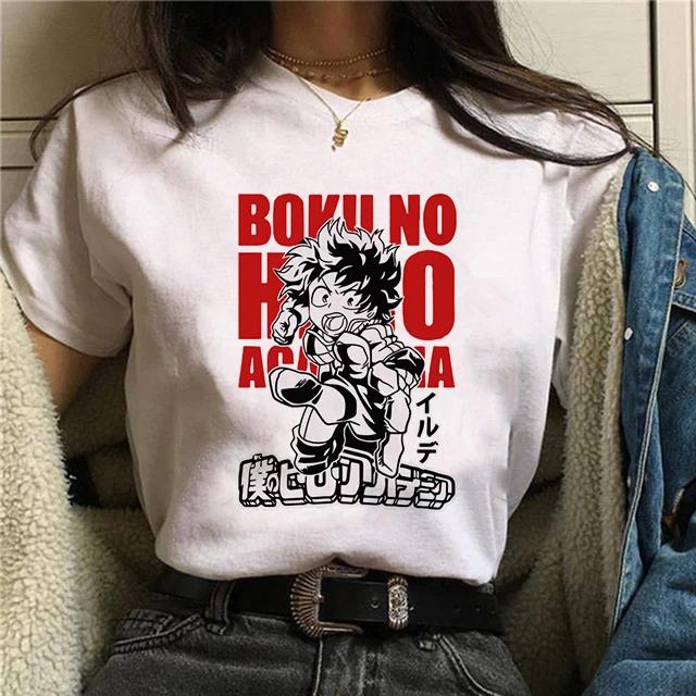 Manga Cute My Hero Academia Anime T Shirt Women Boku No Hero Academia T-shirt Bakugou Himiko Toga Tees Anime Deku Tshirt