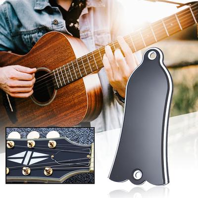 Gibson Gitar için 2 Delikli Çan Şeklinde PVC Truss Rod Kapak Plakası Kaydırma Plakası