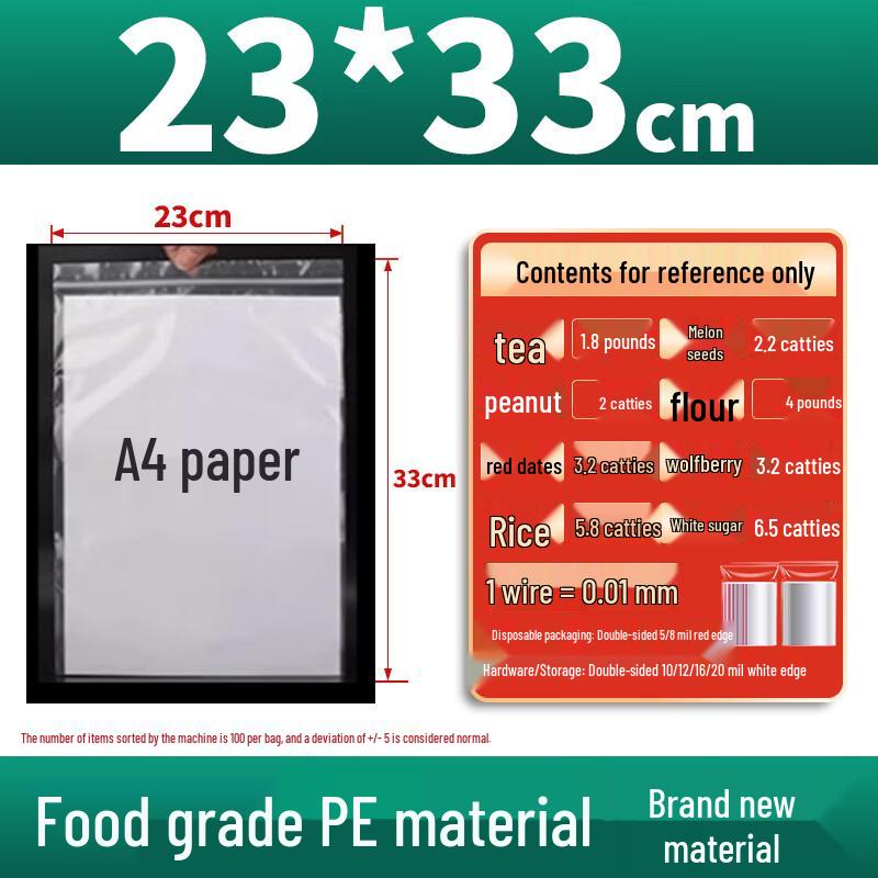 

Extra Thick PE Clear Food & Jewelry Sealed Bags