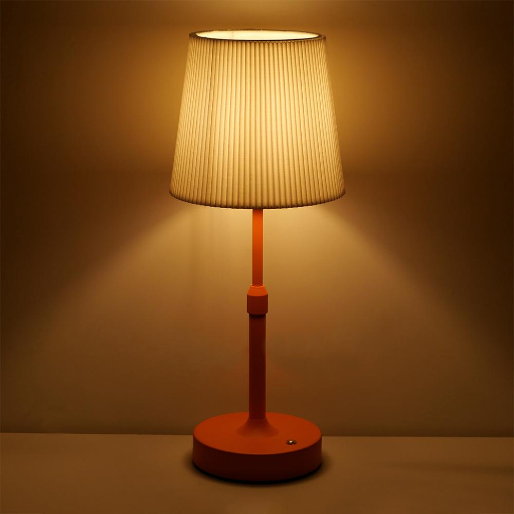 Fabric Desk Lamp Rechargeable Touch Table Light for Restaurant Hotel Room Bedside Decor Lighing