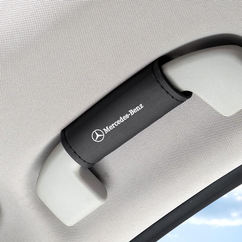 CRX1 Suede Leather Car Roof Grab Handle Cover Handle Protection Cover For Mercedes Benz C E S Class GLC GLB GLE GLS W212 W213 sticker