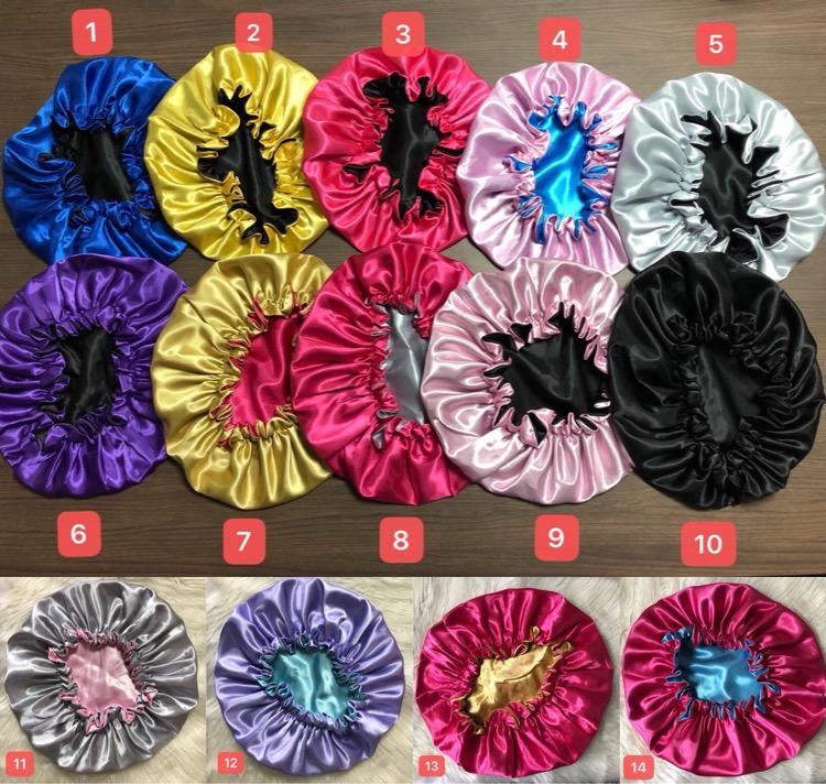 Double Layer Mommy and Me Bonnets Satin Bonnet Hair Custom logo Bonnet