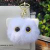 Black Cat Faux Fur Keychain: Cute Plush Charms for Backpack or Bag