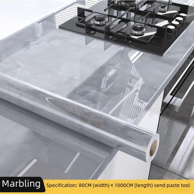 Waterproof Oil-Proof Marble Self-Adhesive Wall Sticker for Kitchen, Stove, and Cabinets