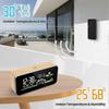 Temperature Humidity Gauge, ,Wireless Home Weather Clock, Thermometers Humidity Clock Indoor Alarm