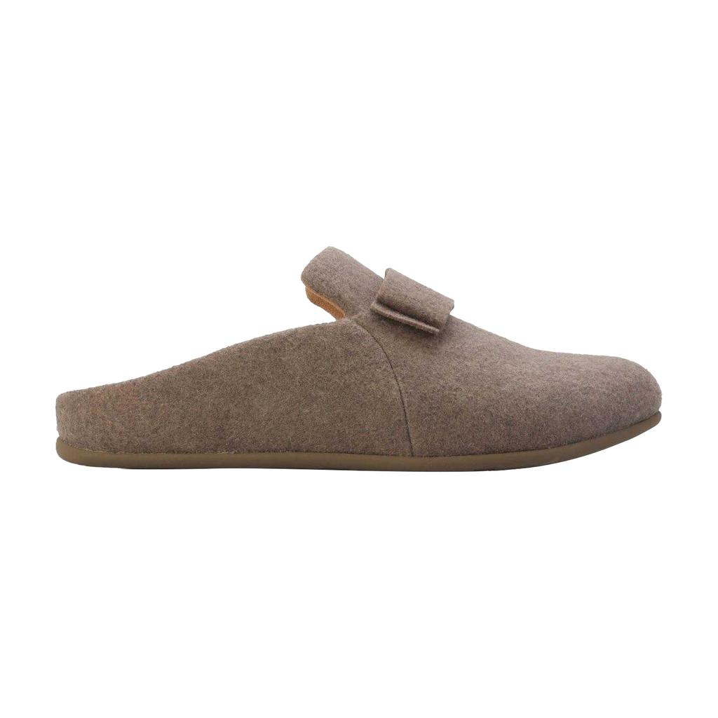 Fit Flop Womens/Ladies Chrissie II Haus E01 Bow Felt Slippers