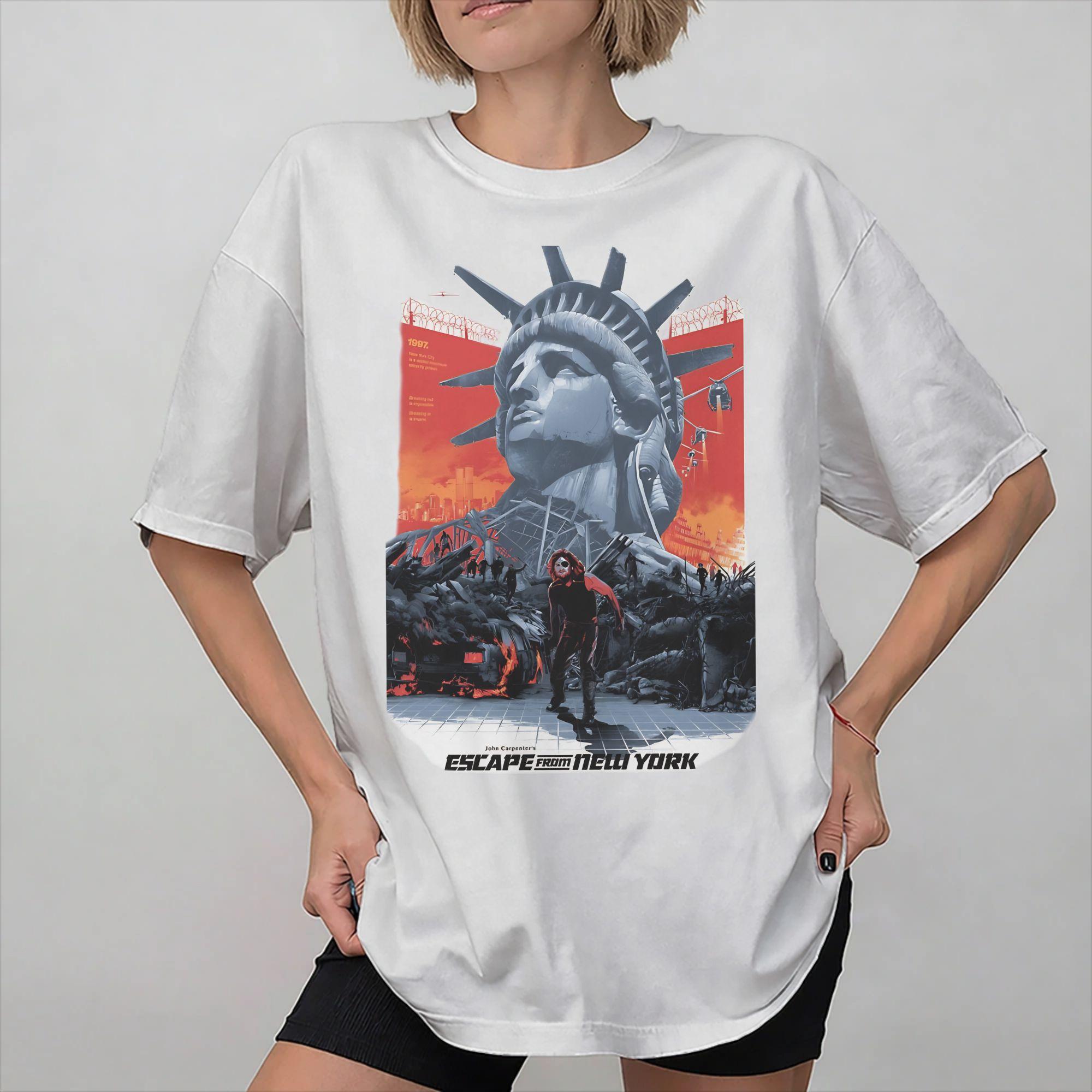 Unisex Women Escape From New York Snake Plissken T Shirt Pure Cotton Printed Tee Shirts Clothing Outfits S