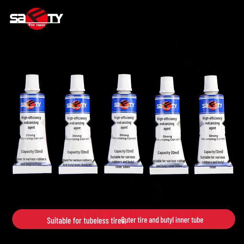 Motorcycle & EV Tire Repair Kit with Vulcanized Rubber Strips & Glue