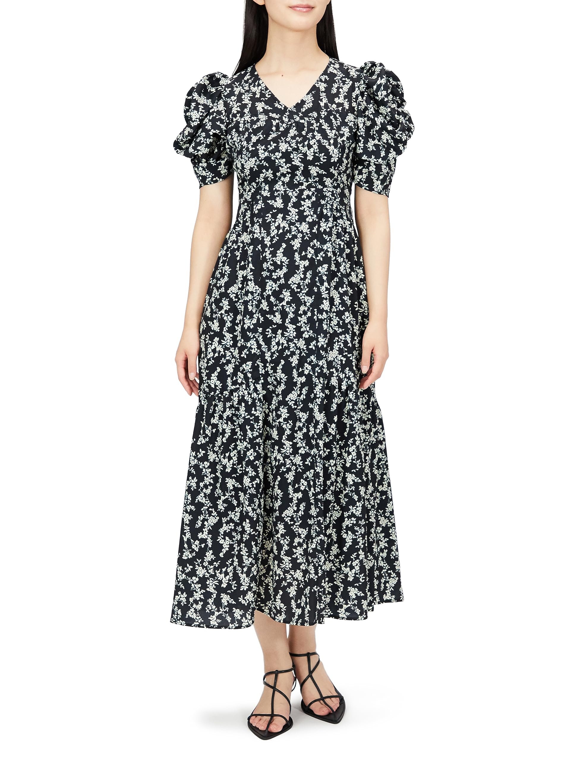 

Vintage Flower Pattern Dress LWFO234053 BLK [Lily Brown] Women s чёрный