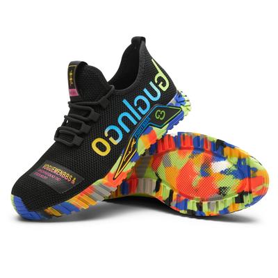 PAFHL Safety Work Shoes for Men and Steel Toe Puncture Heel Unisex Work Safety Sneakers Size Women, Cap, Prevention, Tightening, Shoes, (Rainbow,