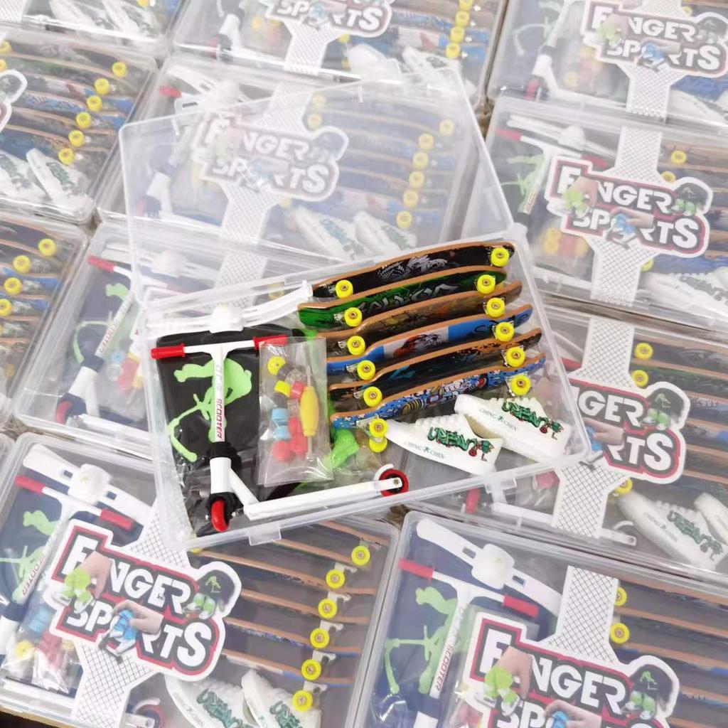 Jucărie Mini Finger Skateboard Finger Scooter Finger Pantaloni Finger Shoes