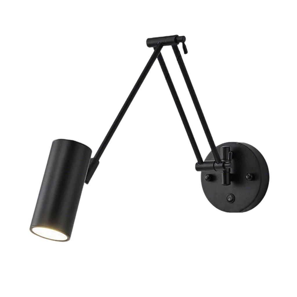 Led Dimmable Wall Lamp Bedroom Bedside Reading Light Folding Telescopic Switch Modern Creative Study Rocker Wall Light Fixture