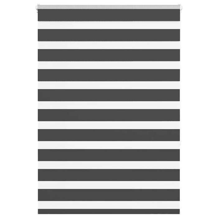 VidaXL Store zèbre noir 95x150 cm largeur du tissu 90,9 cm polyester, store à enrouleur zébré, store zébré pour fenêtre, 4014234