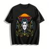 Cyberpunk Mecha Warrior Graphic Tee Edgy Streetwear Casual Top Pure Cotton T-shirt