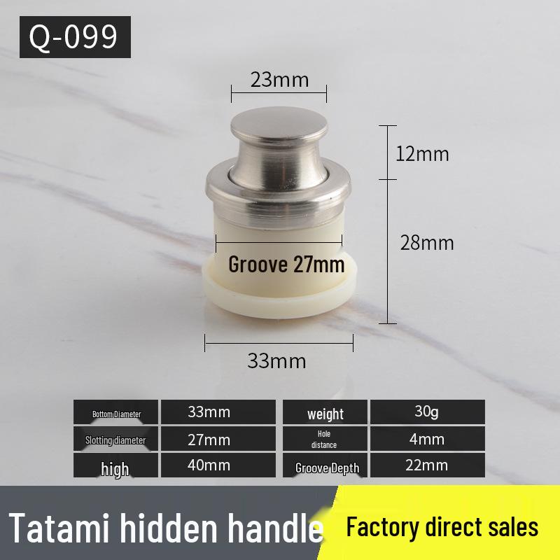Japanese Tatami Modern Invisible Drawer with Built-in Rotary Handle