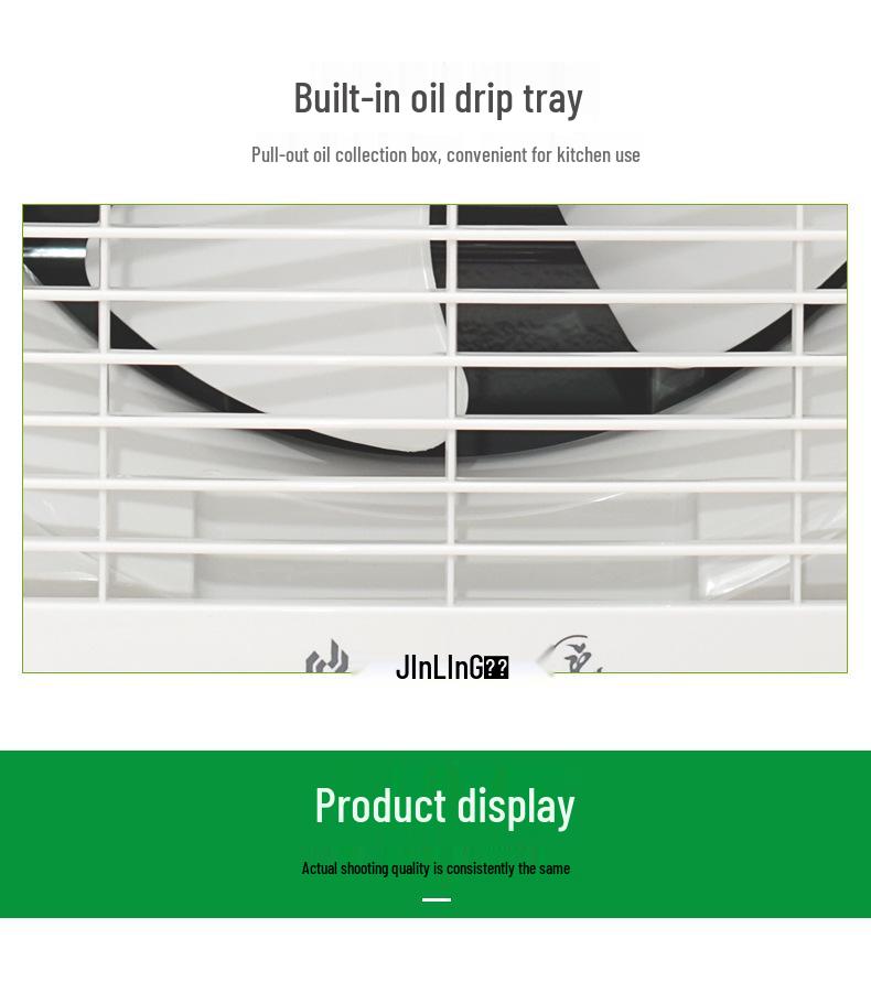 Jinling Louvered Exhaust Fan - 10-inch Kitchen, 8-inch Square, 6-inch Bathroom, 12-inch Options with Free Shipping
