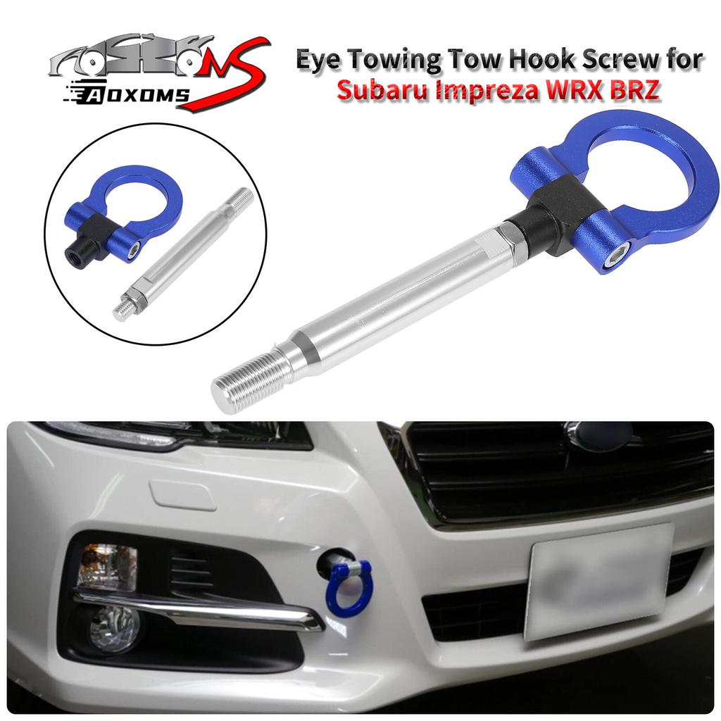 JDM Track Racing Tow Hook Trailer For 2013-2022 Subaru WRX STI BRZ Impreza Blue