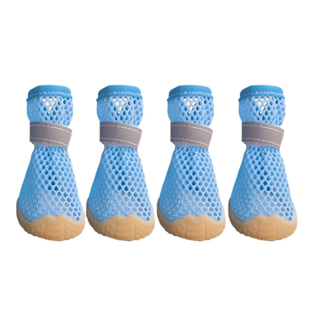 Wear Resistant Dog Mesh Shoes Adjustable Pet Paw Protector Anti Slip Dog Shoes  Walking Outdoor