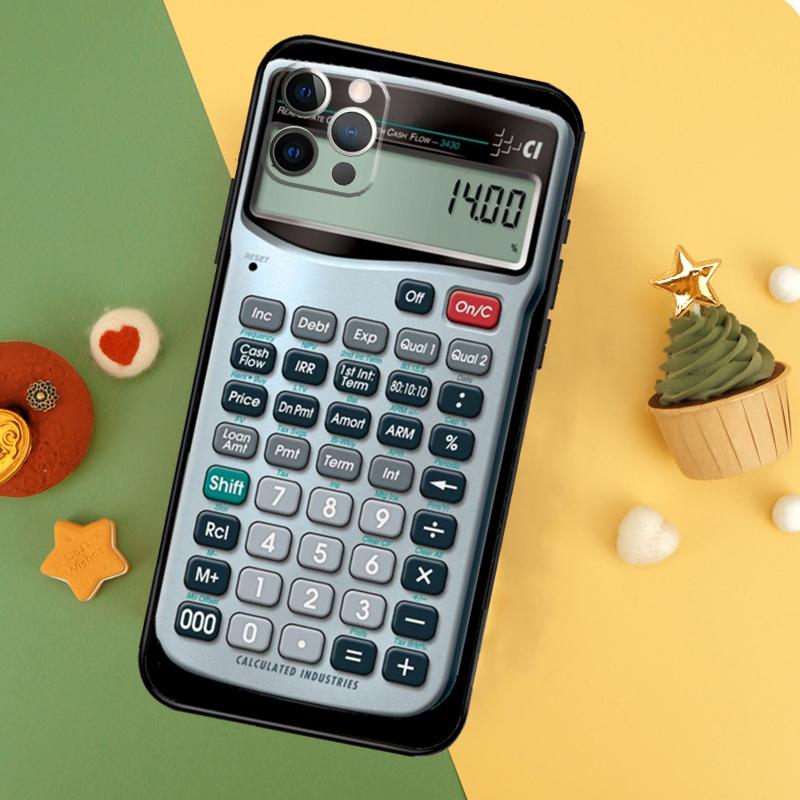 Retro Calculator Phone Case For iPhone 17 17Air 16 16E 15 14 13 12 11 Pro Max 12 13 Mini Shockproof Cover