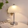 Warm Bedroom Night Light Creative Petal Mushroom Bedside Night Light Minimalist Desk Modern Glass High-End Table Lamps