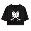 NEW Fashion Women Casual Hazbin Hotel Print Short Sleeve Crop Top Funny Tee Shirts Hipster O-neck Cool Tops