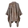 Womens Oversized Knit Shawl Wrap Scarf Ethnic Warm Fleece-Like Cape Travel Winter