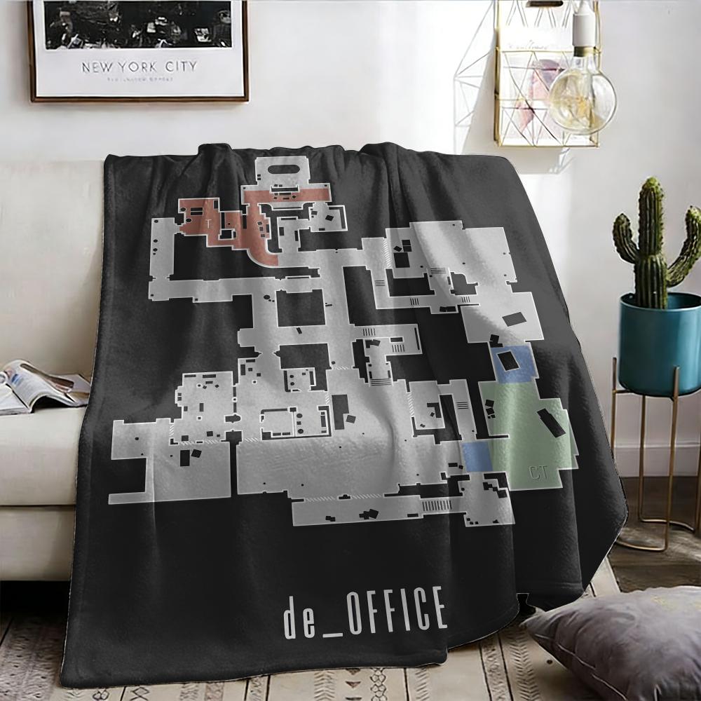 C-Counter Strike CS Go Throw Summer Lightweight Flannel Blanket Soft Breathable AC Throw for Sofa Bed Travel Cozy Nap