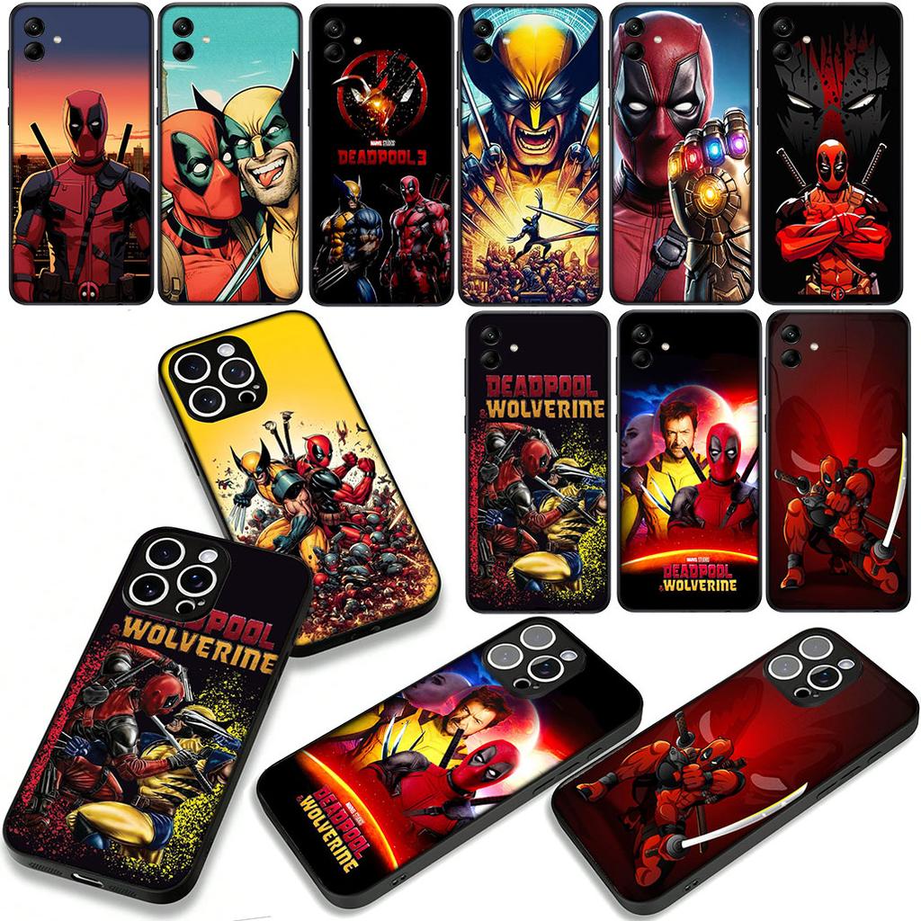 Deadpool Marvel Wolverine Phone Cover Case for Apple iPhone 16 15 14 Plus 13 12 Mini 17 Pro Max + 16E Air 16+ ProMax Casing