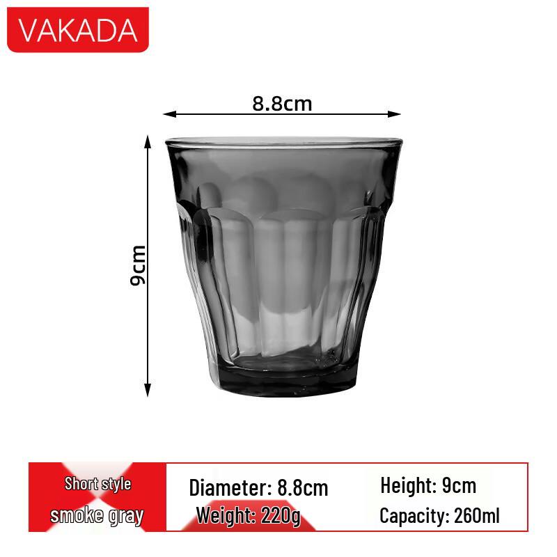 VAKADA Heat-Resistant Amber Glass Tumblers
