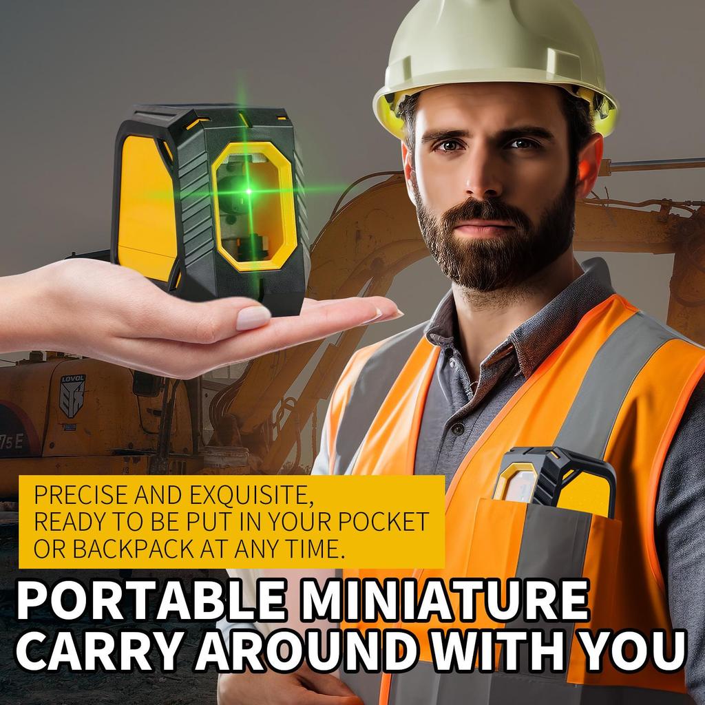 High-Brightness Green Laser Level: Two-Line Infrared Floor Leveling Tool