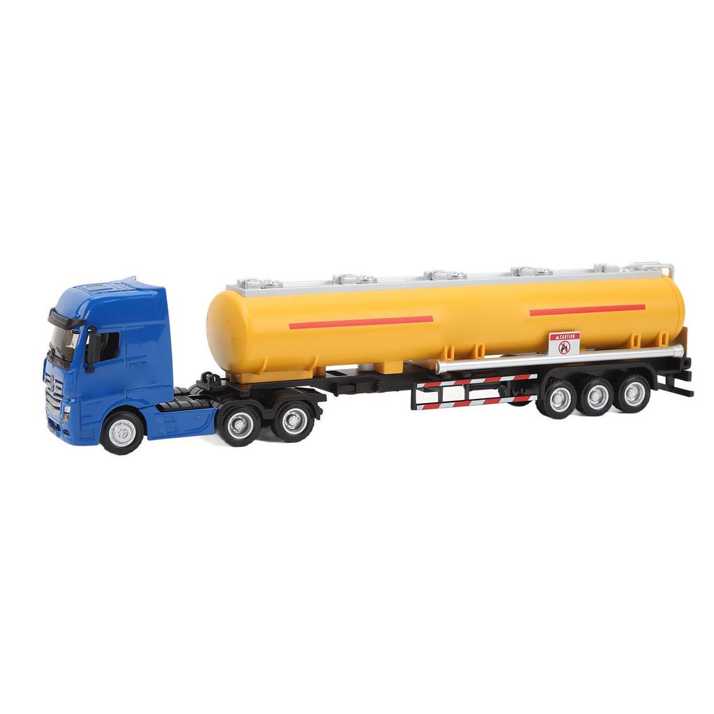 Oil Tanker Truck 1:50 Tractor Trailer Toy Transport Vehicles Truck Model Toys for Boys Gifts Yellow