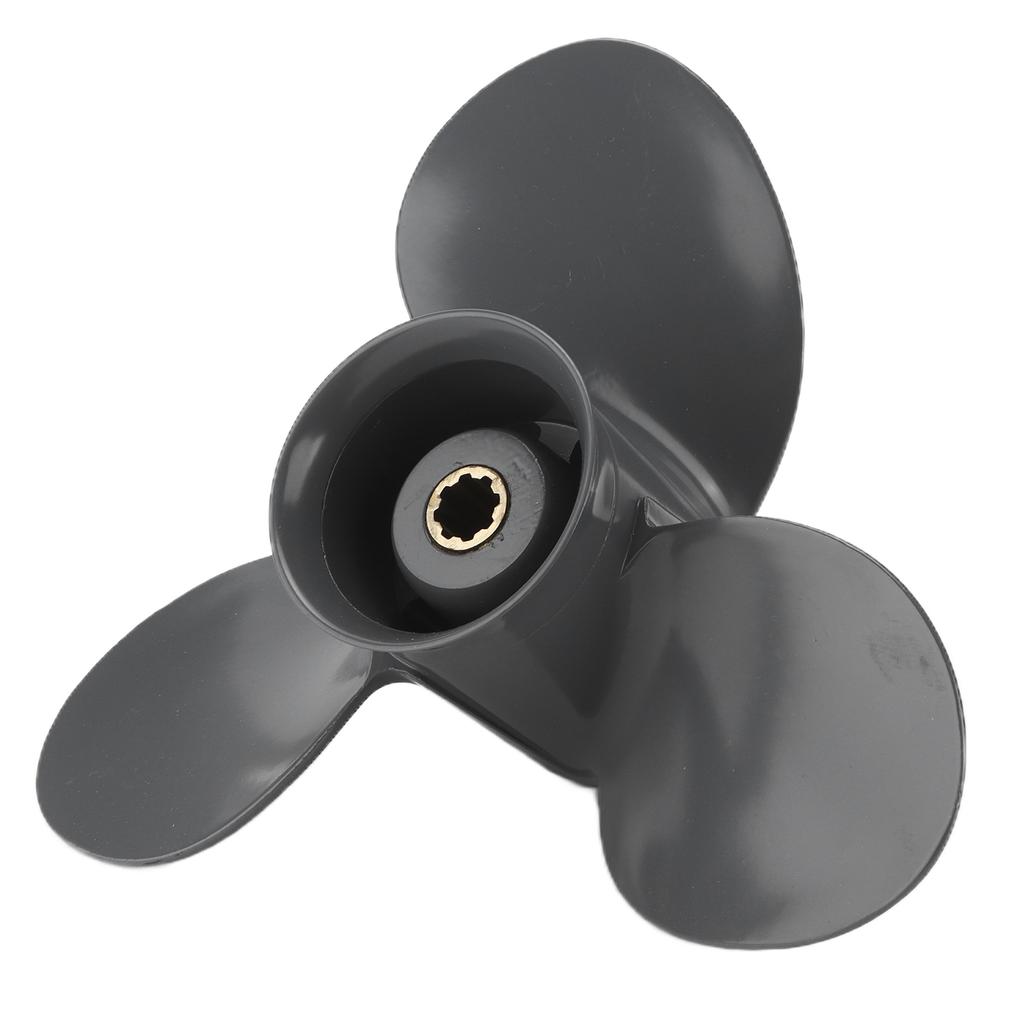Outboard Propeller 3 Blades 9 1 4in Diameter 10 Tooth RH Rotation Replacement for 8‑20HP 2‑1 2in Gearcase