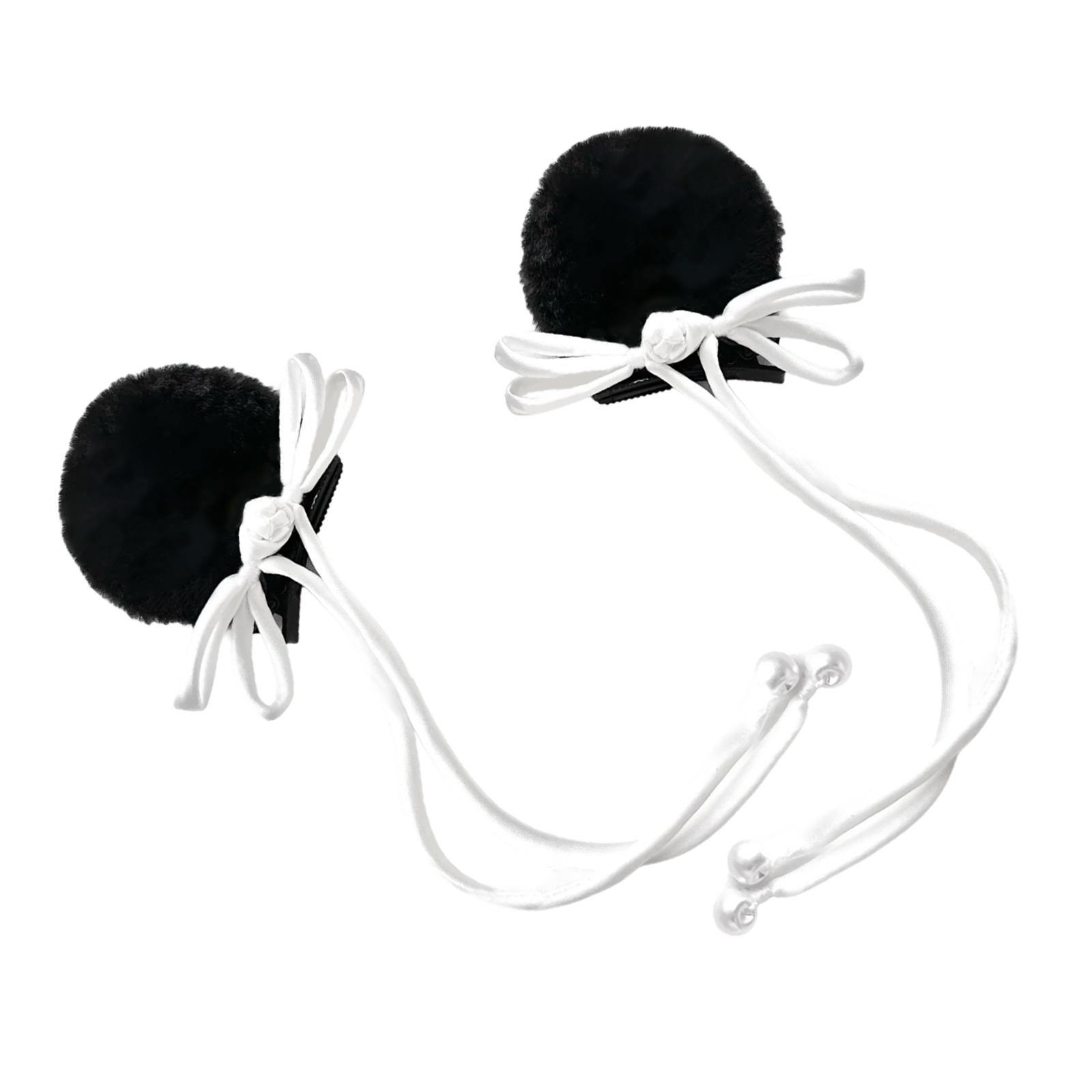 

Милый клип на ухо в виде панды Аниме аксессуары для волос для детей, подростков и взрослых Украшение для волос для вечеринок и повседневных нарядов чёрный