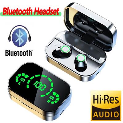 TWS Bluetooth 5.3 Wireless Earbuds HiFi Stereo Sound Bluetooth Headsets Noise Cancelling Headphones With LED Display Charging Case
