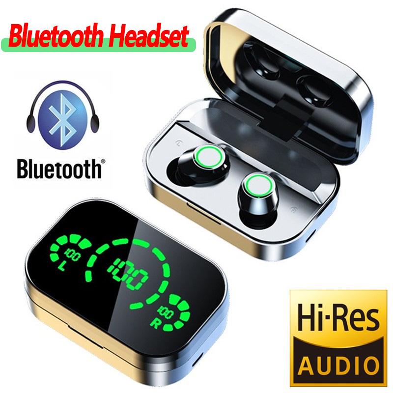 

Беспроводные наушники TWS Bluetooth 5.3, Hi-Fi стерео звук, Bluetooth-гарнитуры, наушники с шумоподавлением, со светодиодным дисплеем, зарядным кейсом чёрный