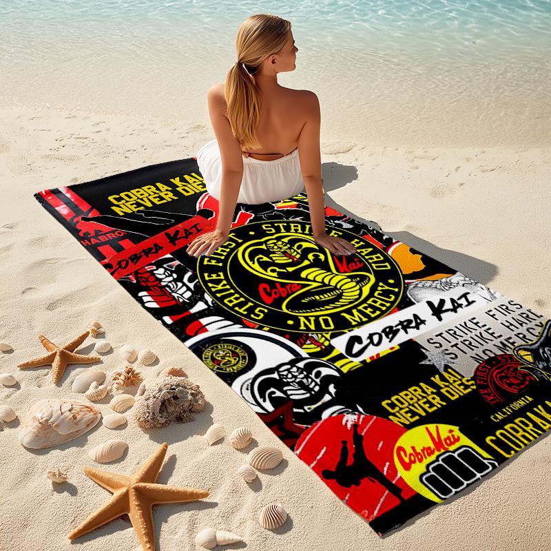1pc Football Team (25) Beach Towel, Comfortable and Thick, and Swimming/Bath/Picnic/Camping Towel, Suitable for Seaside Beaches