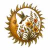 Weatherproof Metal Wall Art Aged Finish Outdoor Garden Decor  Outdoor Garden