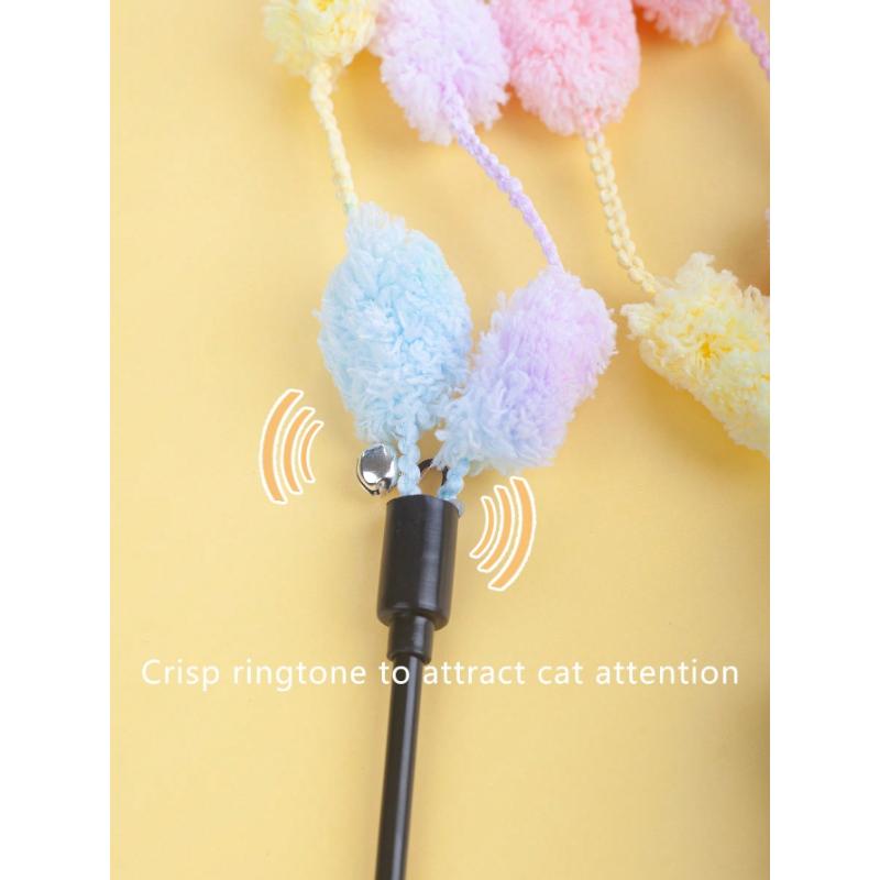1pcs Cat Teaser Stick With Bell, Interactive Pet Toy For Self-Entertainment
